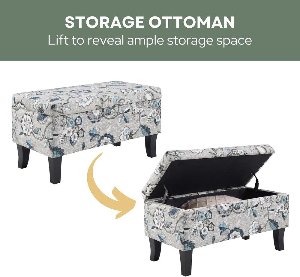 Convenience Concepts Designs4Comfort Winslow Storage Ottoman Bench 32" -...