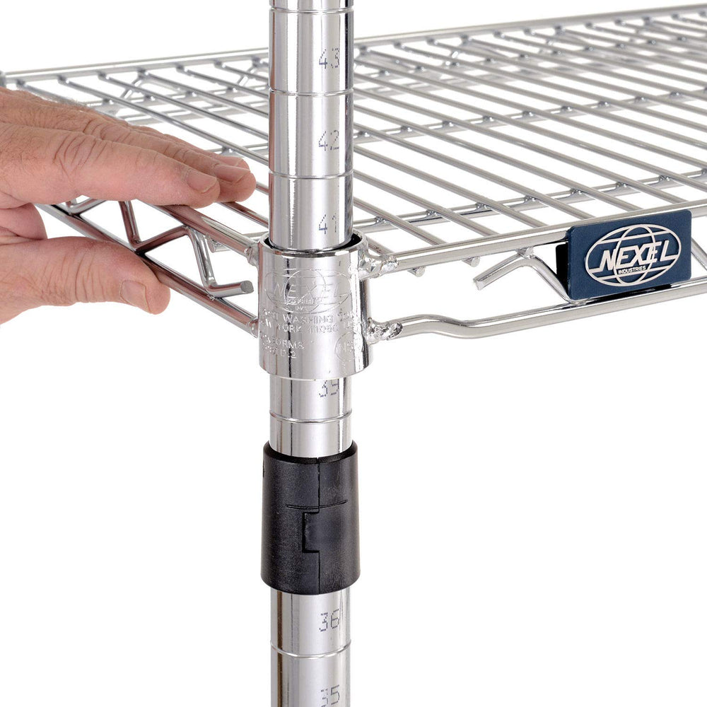 Nexel 14" x 48" x 74", 4 Tier Adjustable Wire Shelving Unit, N...