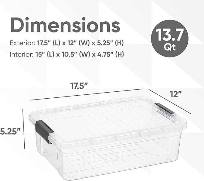 Superio Clear Storage Boxes