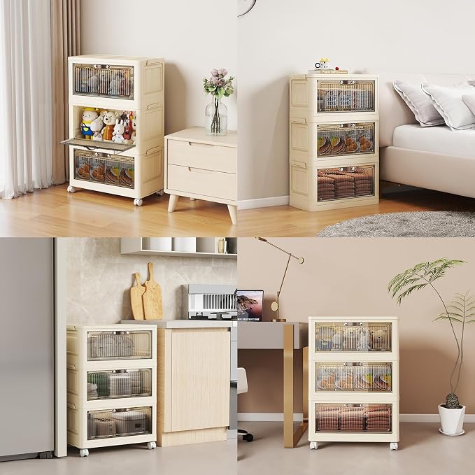 3 Tier - 34QT Storage Bins
