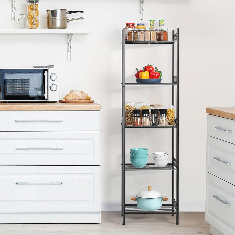 Nandae 5-Tier Bathroom Storage Shelf, Heavy Duty Wire Shelving Unit Free Stan...