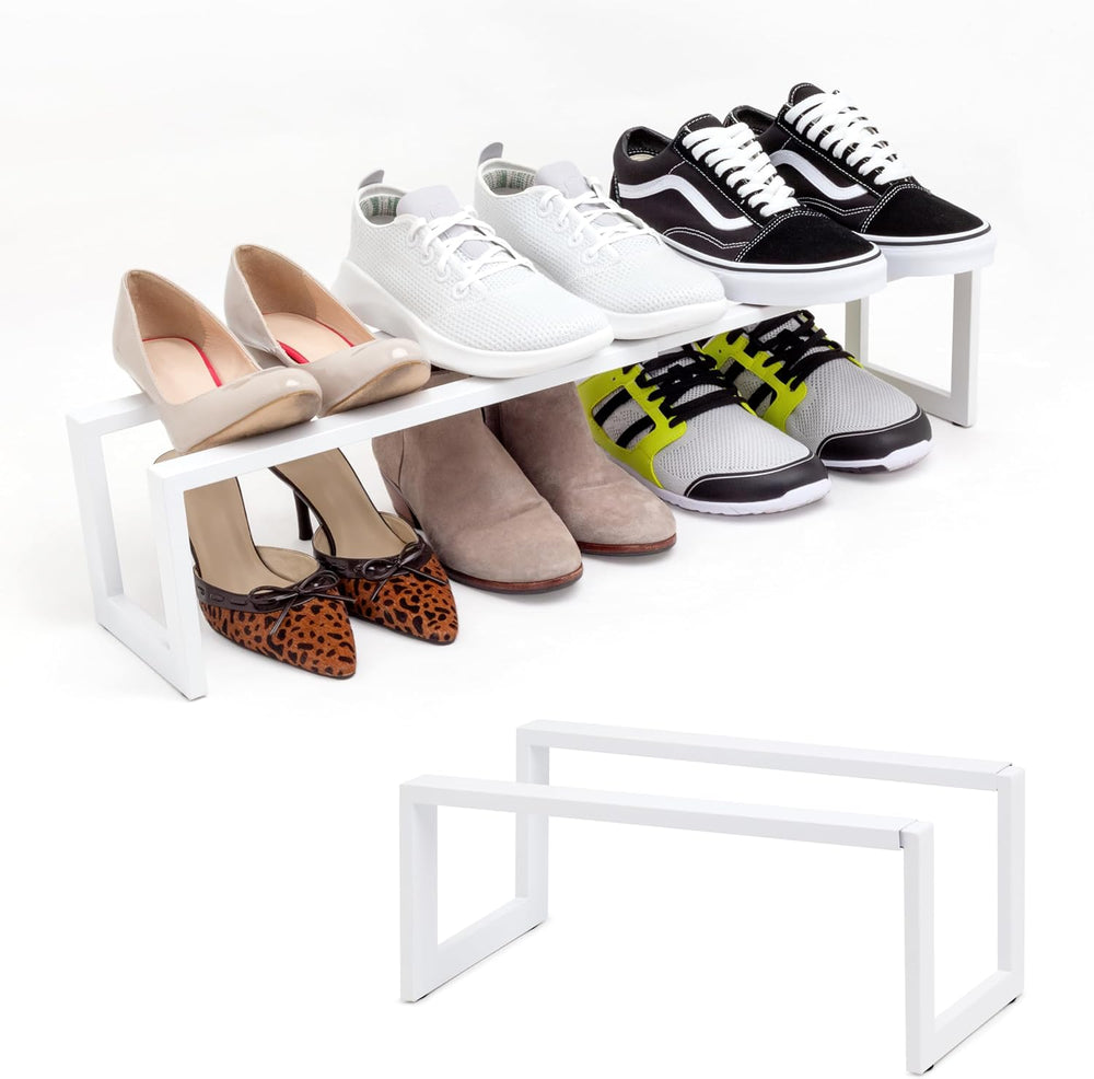 QUALIAZERO Expandable Shoe Rack Organizer for Closets, Entryways, Hallways, B...