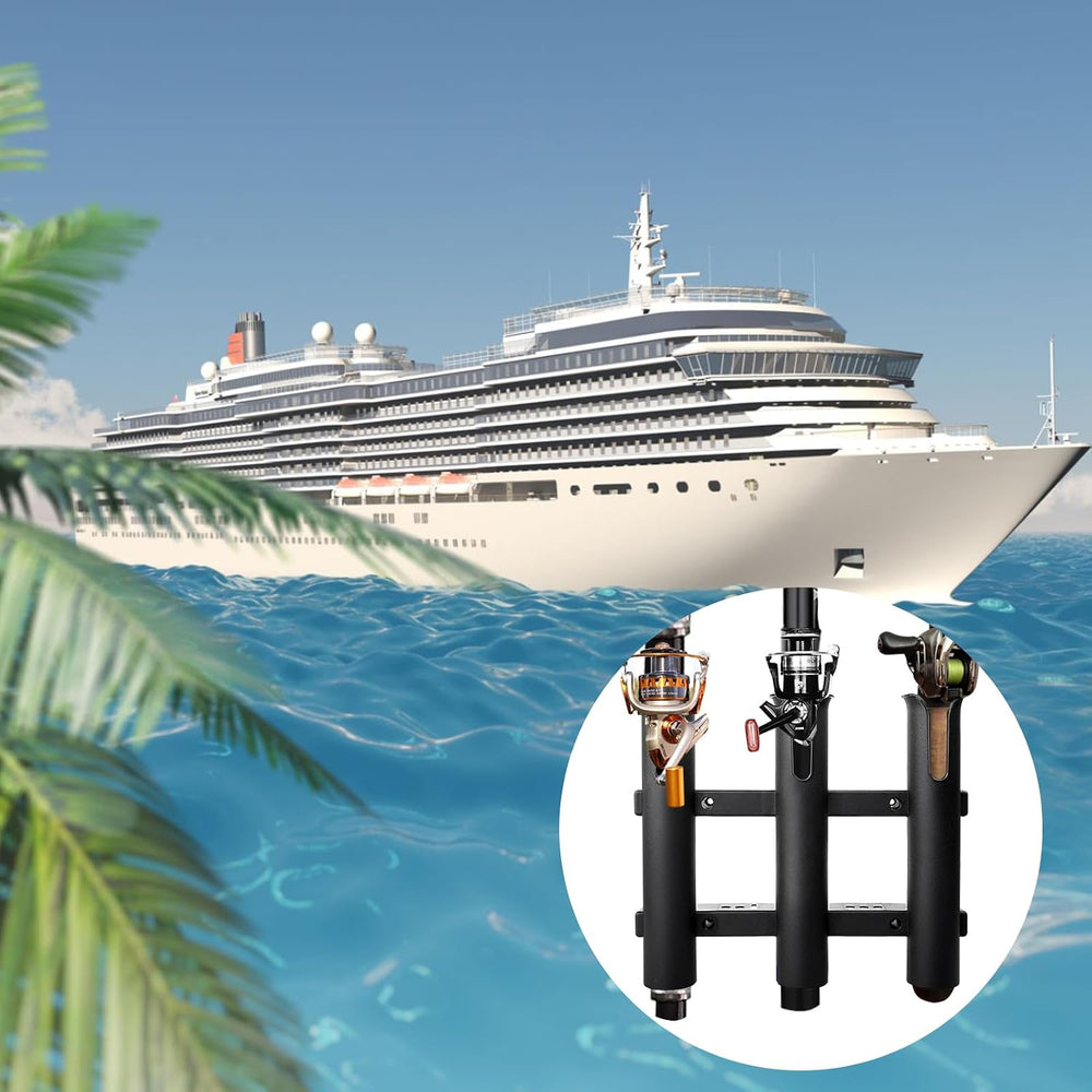 BigTron Fishing Rod Holder Bracket, Tube 3 Rod Rack, Fishing Rod for Boat Kay...