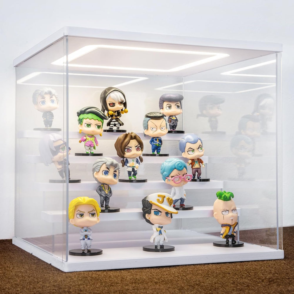 Clear Acrylic Display Case with LED Lights for Figures Collectibles