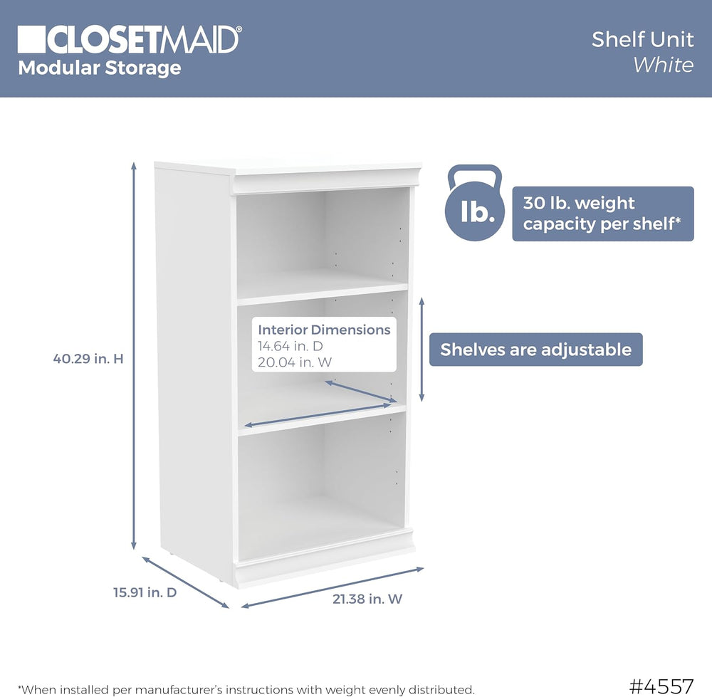 ClosetMaid Modular Storage 21.38-inch W 6-Shelf Wood Closet System with Doors...