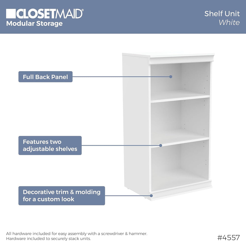 ClosetMaid Modular Storage 21.38-inch W 6-Shelf Wood Closet System with Doors...
