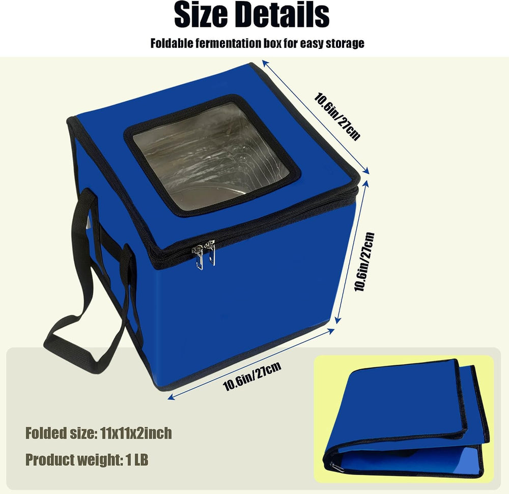 Folding Dough Proofing Box, Sourdough Starter with Temp Control (0-122โ) &...