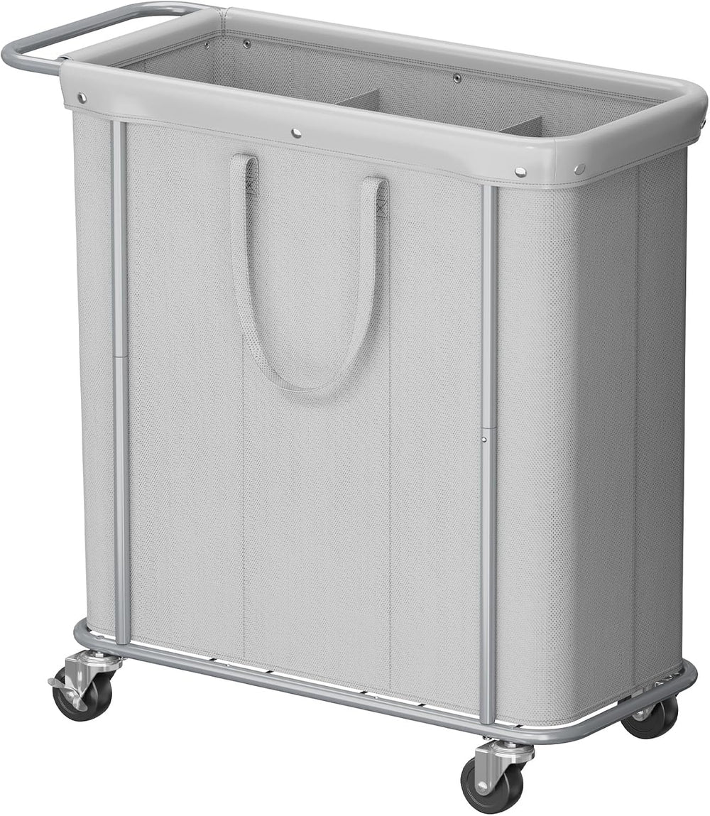 Lifewit 200L Rolling Laundry Basket with Steel Frame, Removable Bag, Silver Gray