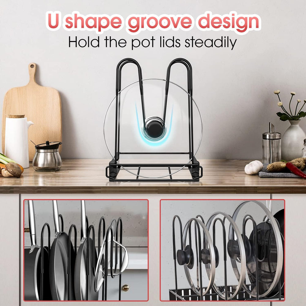 G-TING Pot Rack Organizers, 8 Tiers Pots and Pans Organizer for Kitchen Organ...