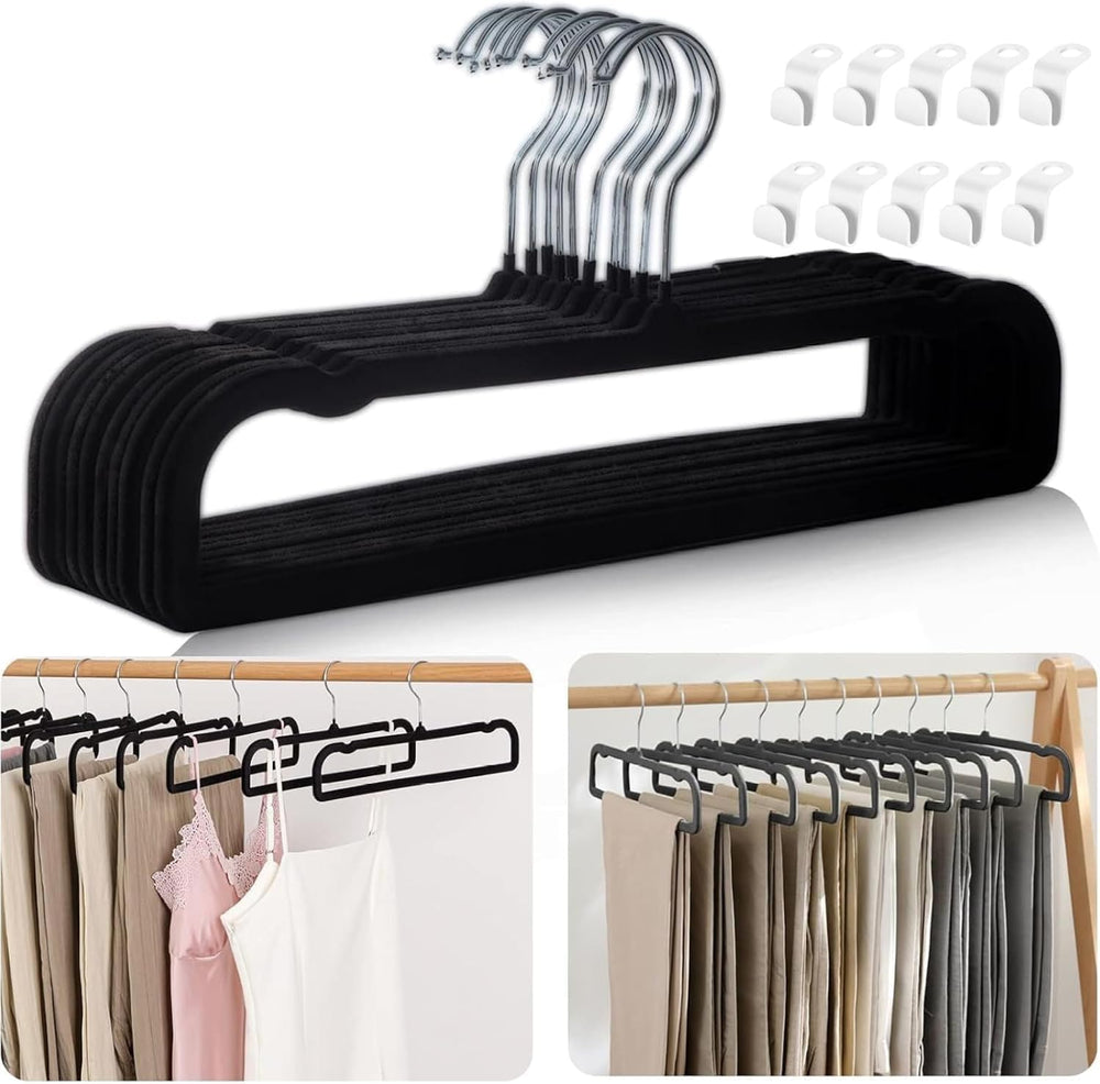 Velvet Hangers Non Slip - 20 Pack Pants Hangers for Closet - Thin Space Savin...