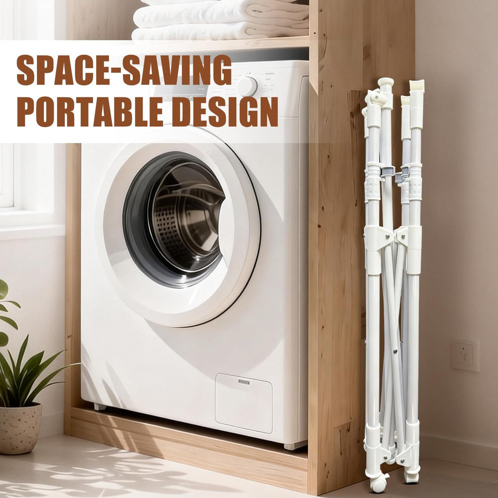 Clothes Rack, Rolling Clothes Drying Rack for Hanging Clothes Portable Foldab...