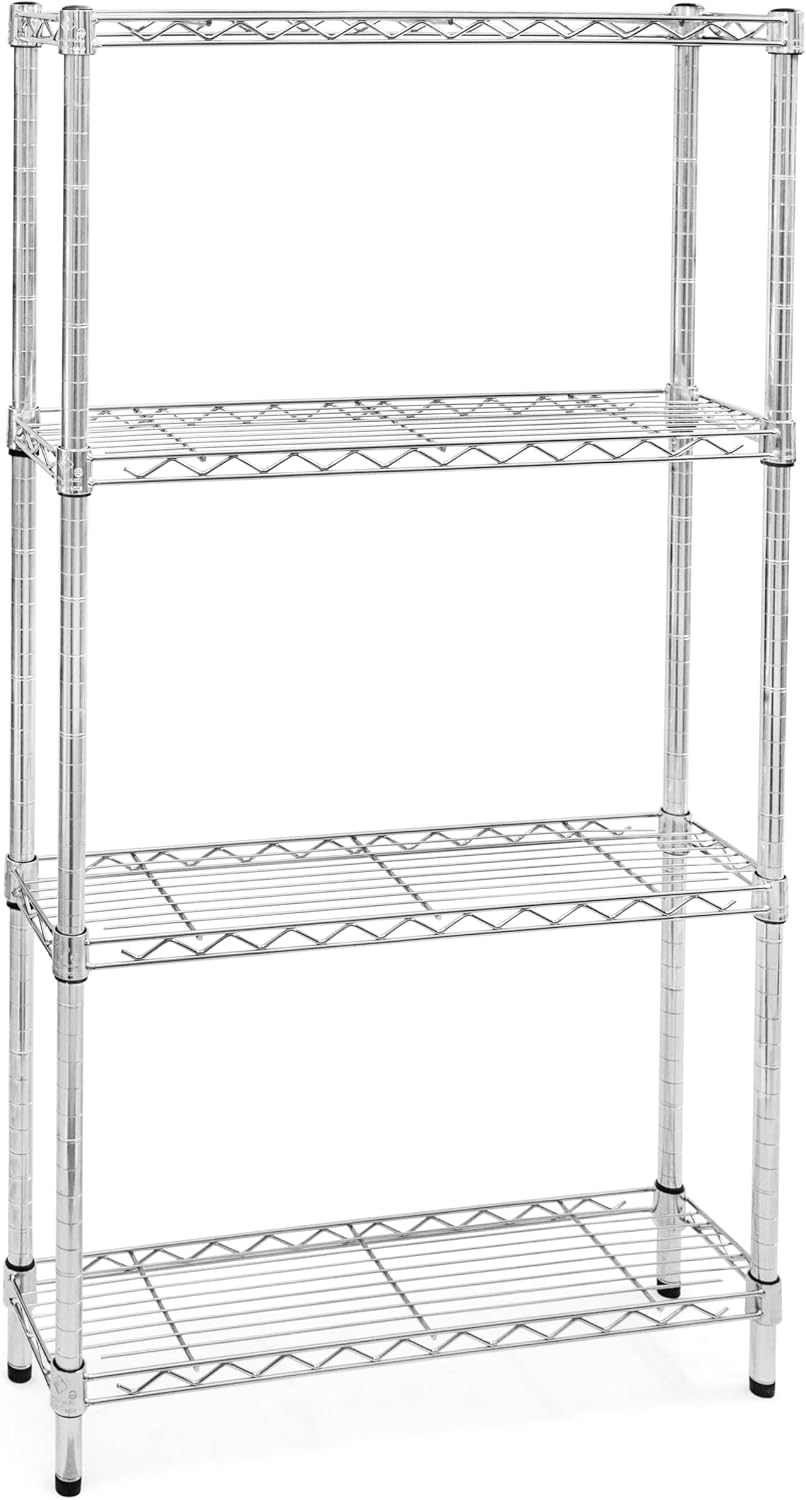 Shelving Inc. 8" d x 30" w x 72" h Chrome Wire Shelving with 4...