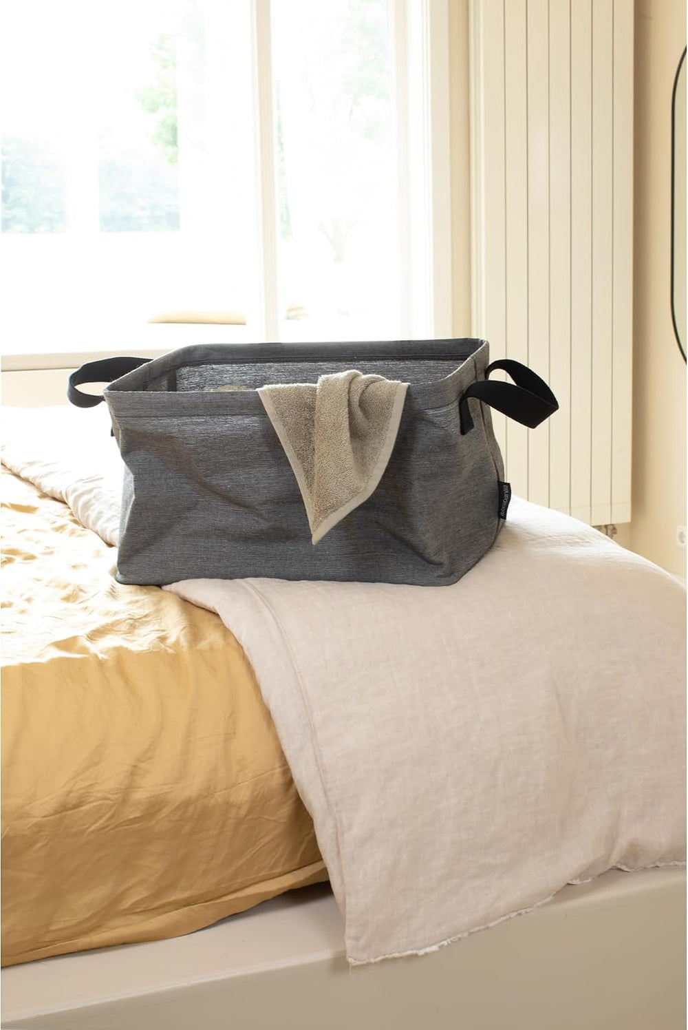 Brabantia - Foldable Laundry Basket 9.25 Gal - Water Resistant Hamper for Wet...