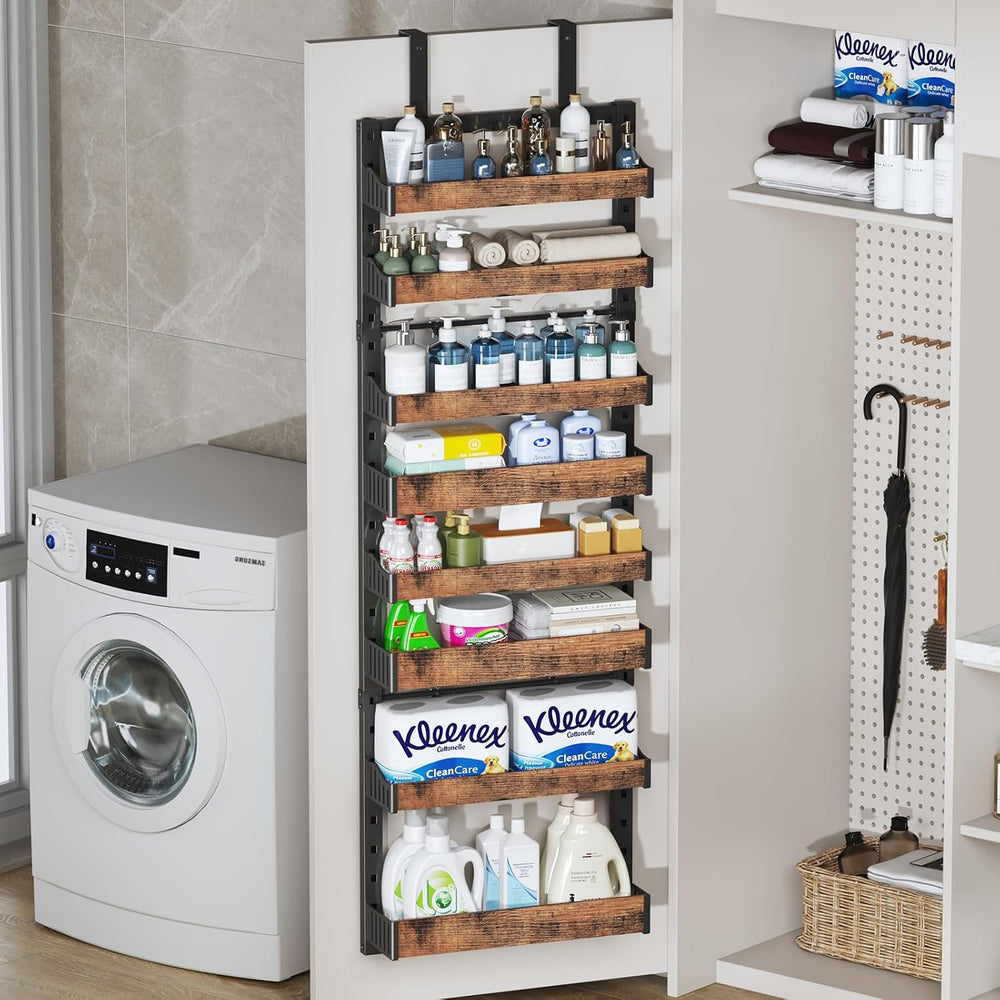 8-Tier Over The Door Pantry Organizer, Heavy-Duty Metal Wall Mount or Hanging...