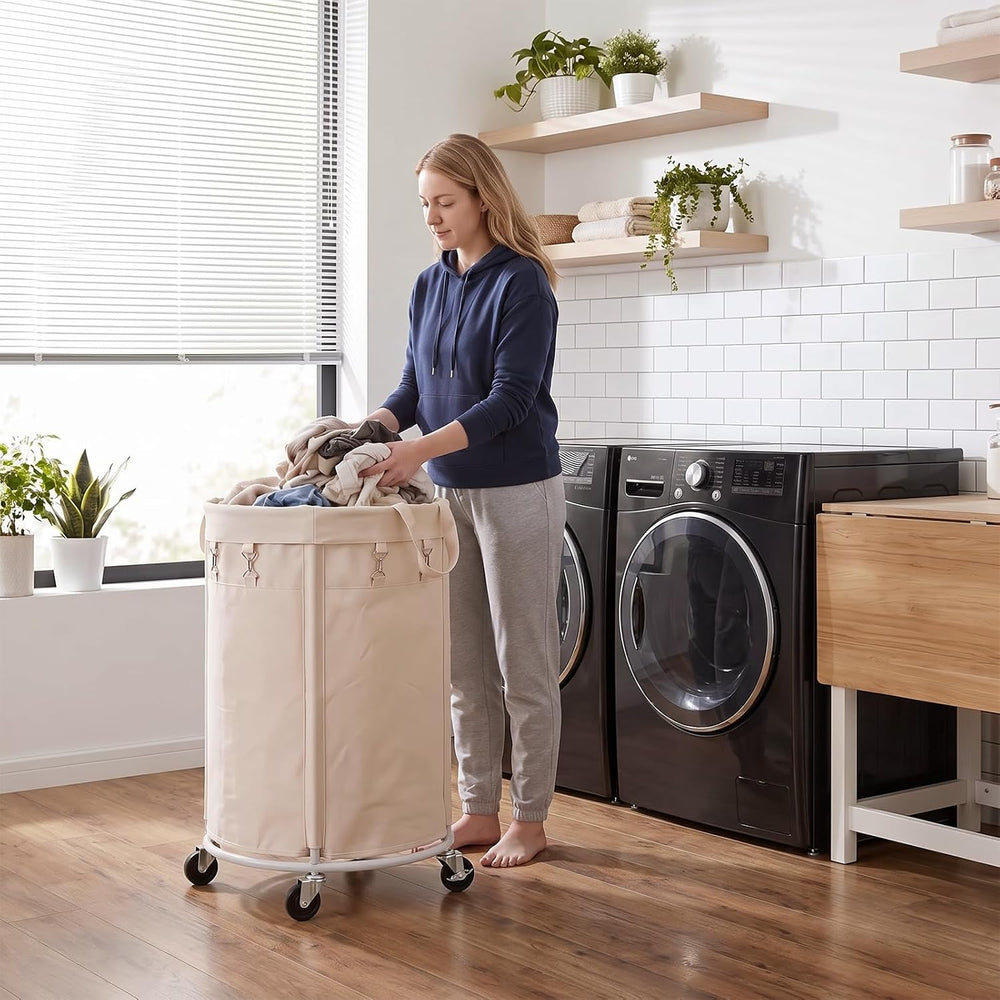 150L Large Capacity Rolling Laundry Basket Hamper with Wheels, Clothes hamper...