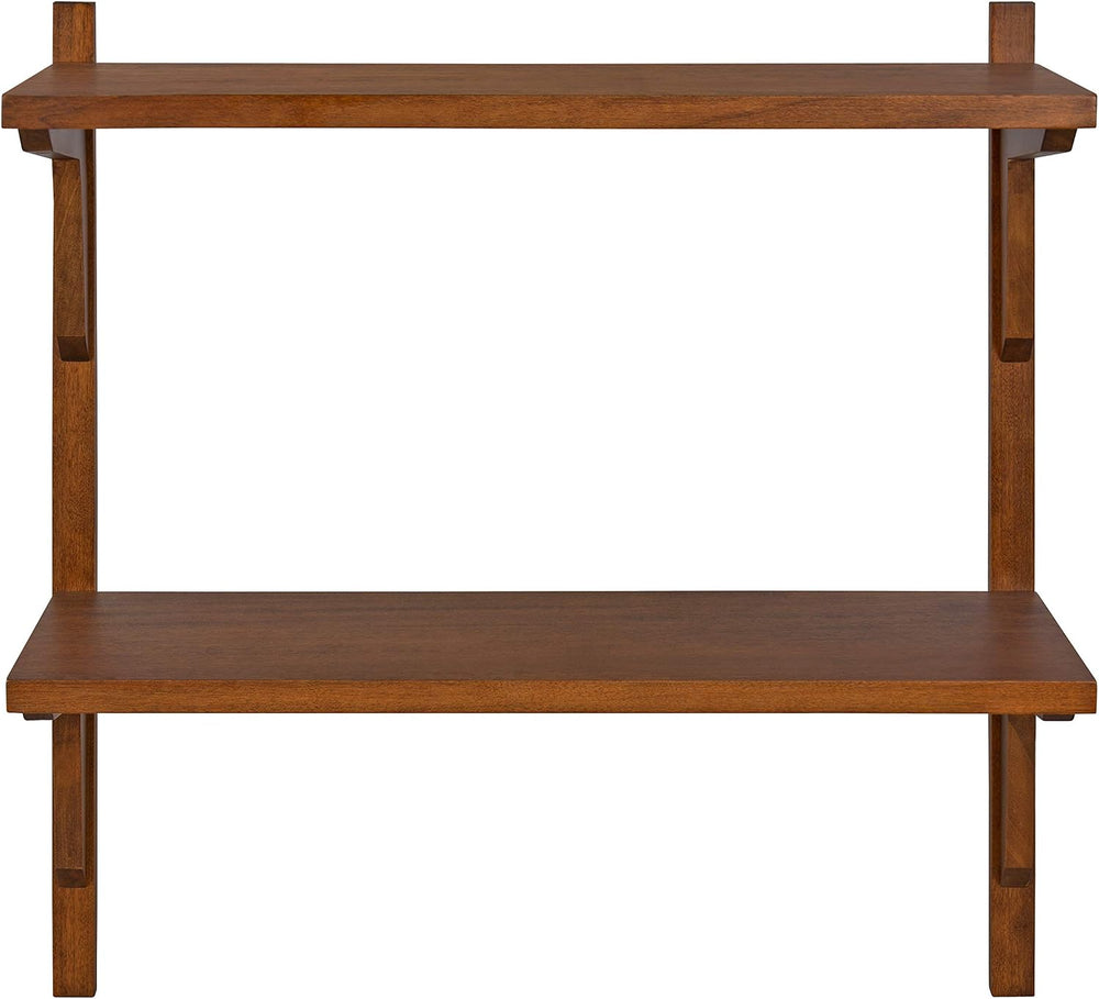 Kate and Laurel Meridien Mid-Century Wall Shelves, 24" x 8" x 24&qu...