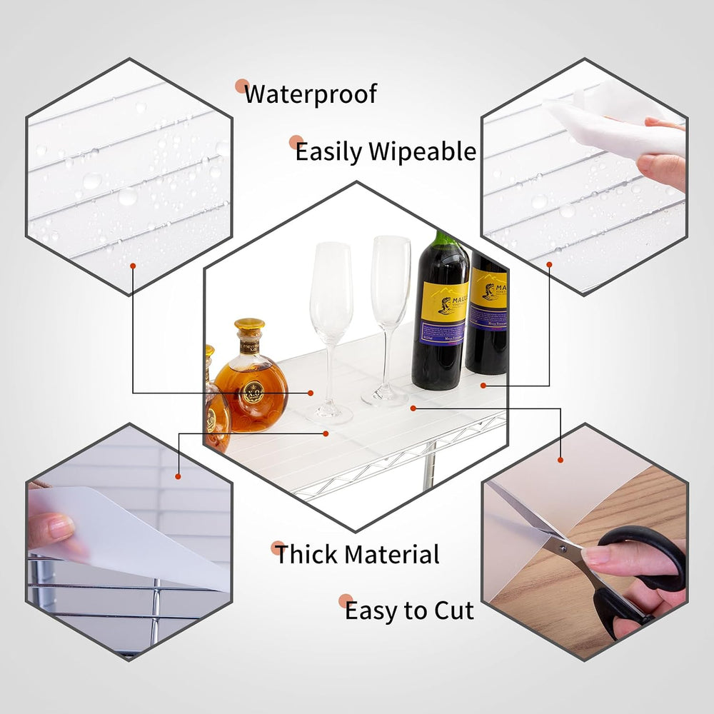 Poofzy Wire Shelf Liner 24" x 48", Set of 4 Clear