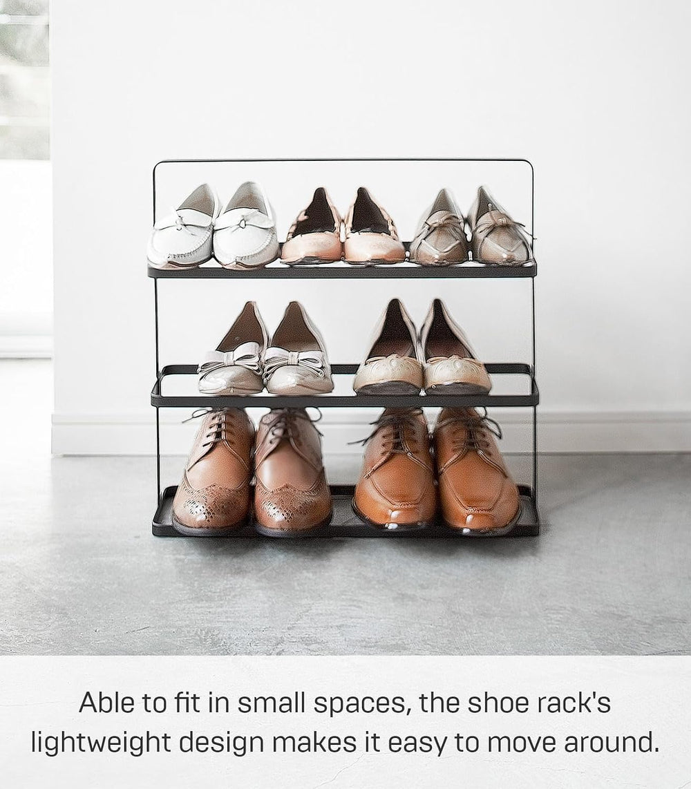 YAMAZAKI Home Tower Compact Modern Metal Shoe Rack - Short, 18" - Steel ...