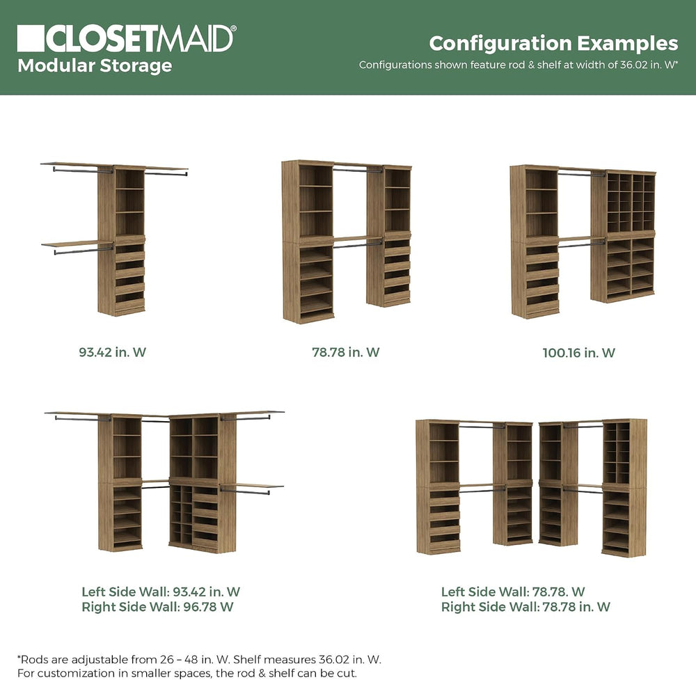 ClosetMaid Modular Storage Stackable Shoe Shelf Unit, Sand
