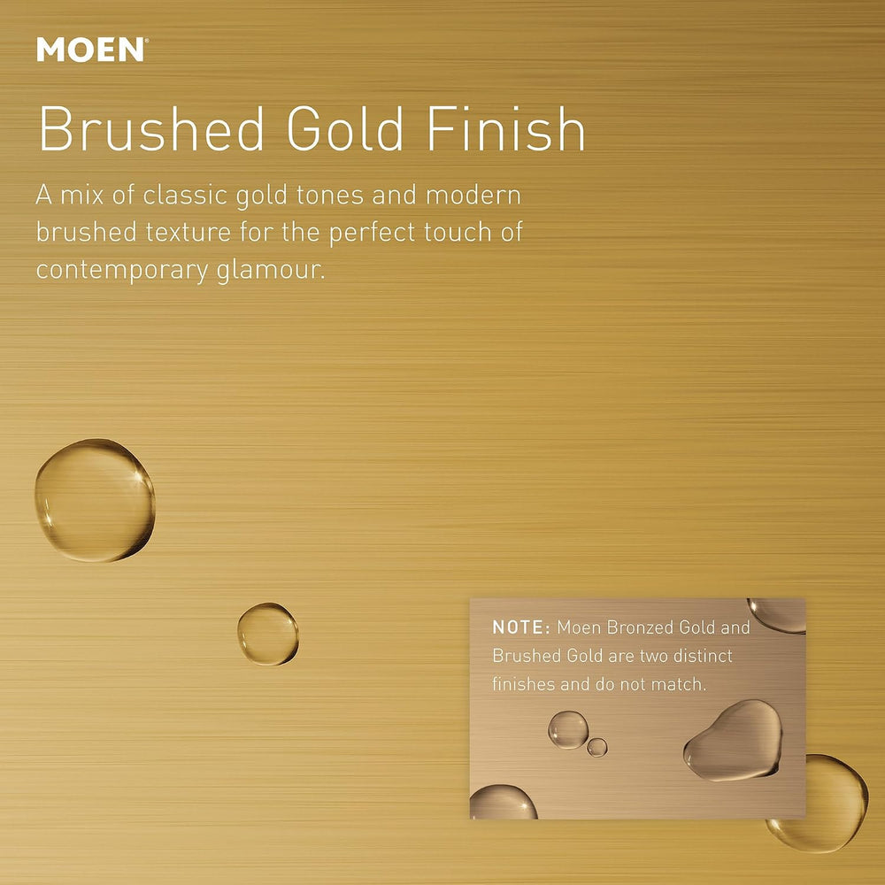 Moen YB8407BG Weymouth Cabinet or Drawer Pull on 3-inch Centers, Brushed Gold