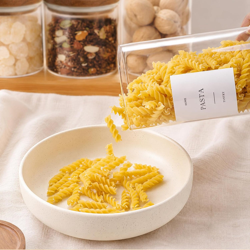 6 Pack Glass Jars with Acacia Lids, 32oz Pantry Airtight Storage Containers