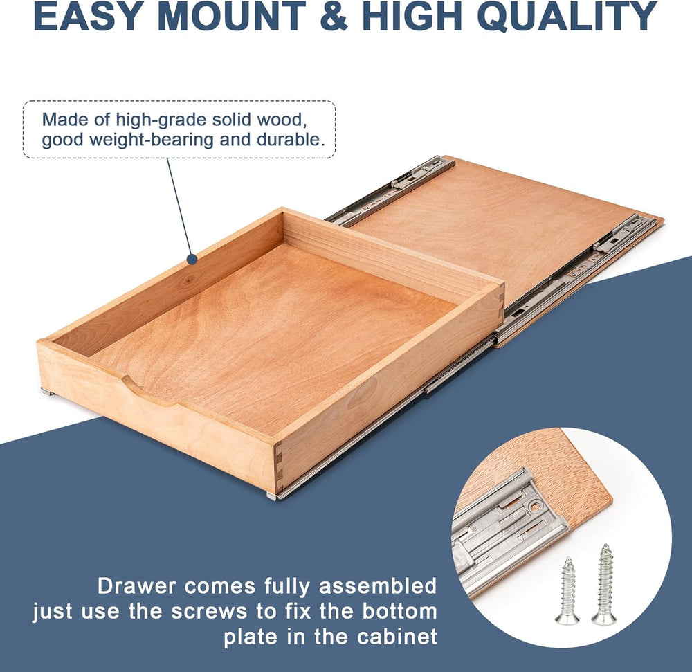 Pull Out Cabinet Drawers - 6x2 Size Options (12-23'W,18-21'D), Pre-As...