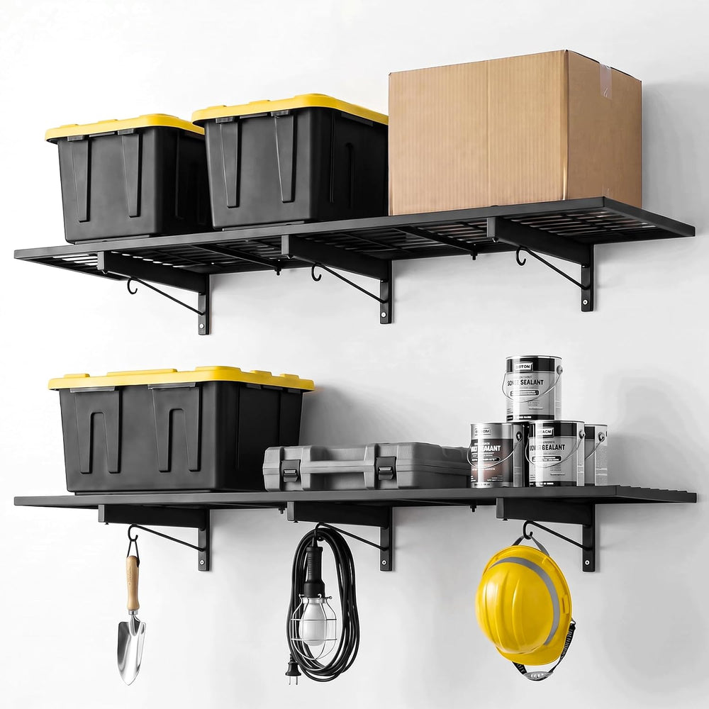 2 Pack Garage Wall Shelves, 46" x 12.5" Heavy Duty Wall Mounted She...