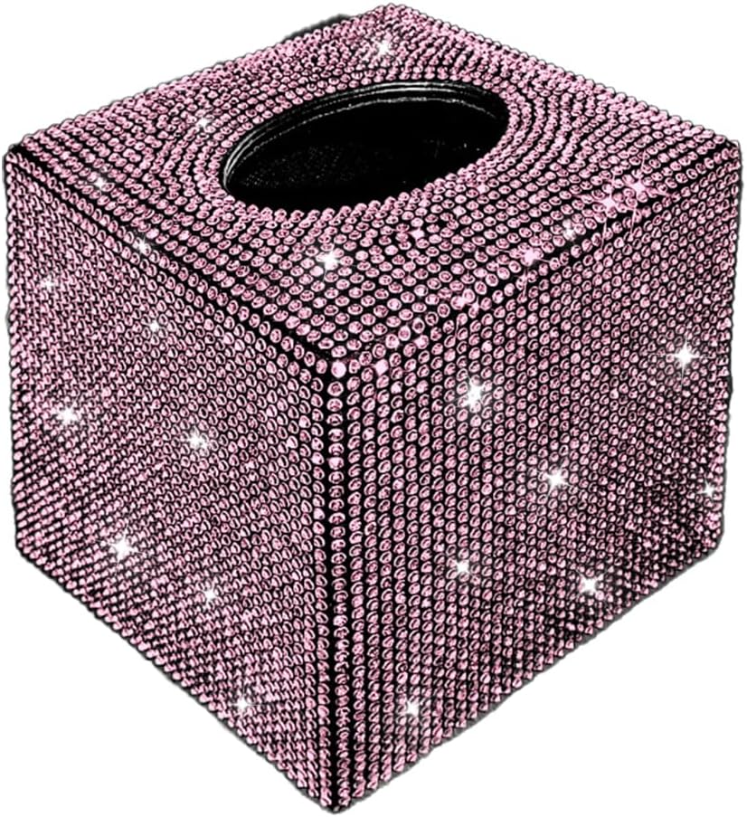 Bling Crystal Rhinestone Rectangular Tissue Box Cover - Sparkling Facial Napk...