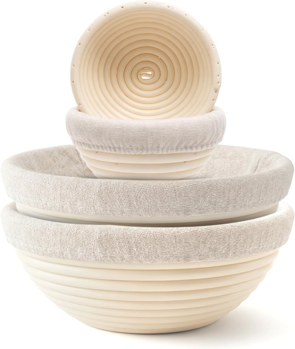 5" and 9" Round Banneton Bread Proofing Basket, Family Kit Sourdoug...