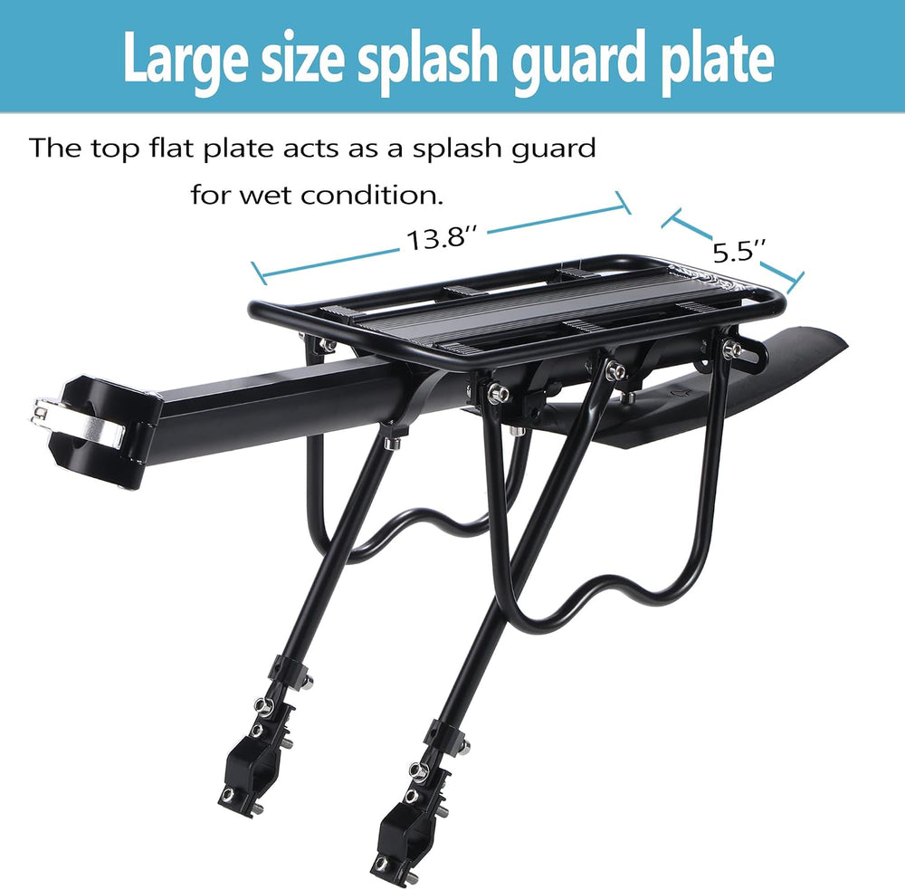 Rear Bike Rack,Bike Cargo Rack w/Fender & Large Size Reflective,Quick Rel...
