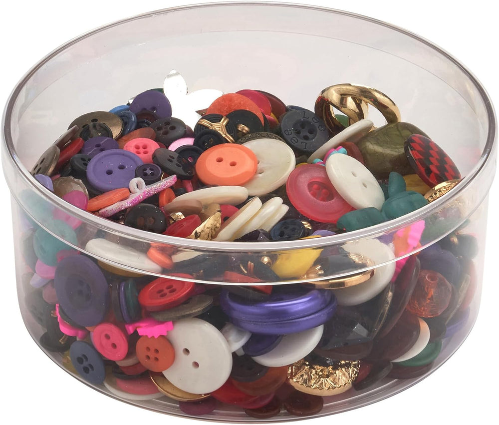 Pioneer Plastics 180C Clear Round Plastic Container, 6" W x 2.5" H,...