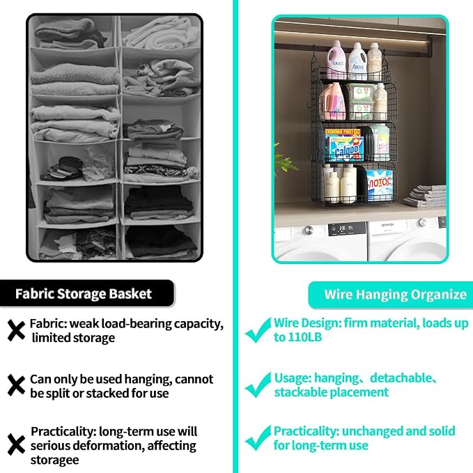 HapiRm Hanging Closet Organizer Storage