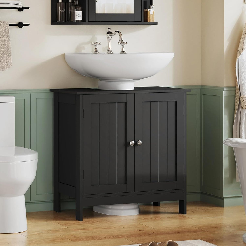 TEENFON Pedestal Sink Storage Cabinet, Under Sink Cabinet with 2 Doors & ...