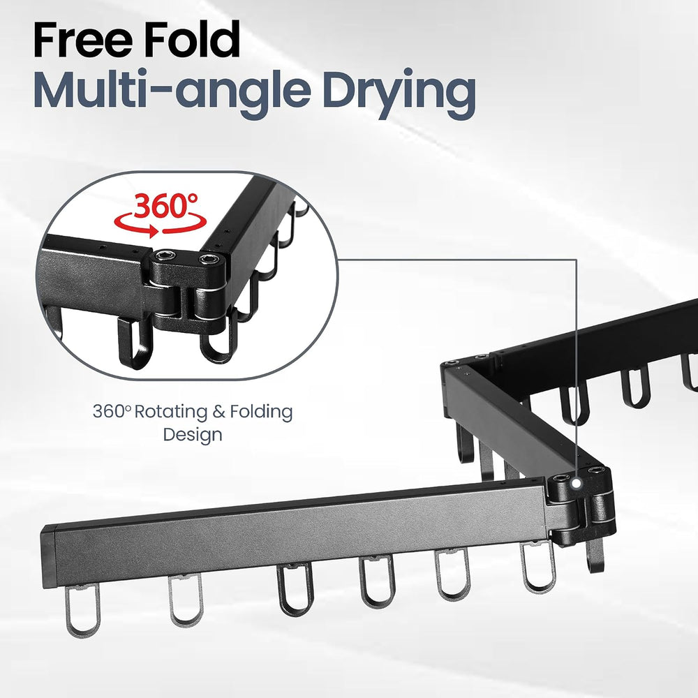 Foldable Wall Mounted Clothes Drying Rack – Heavy Duty Collapsible Laundry Ra...