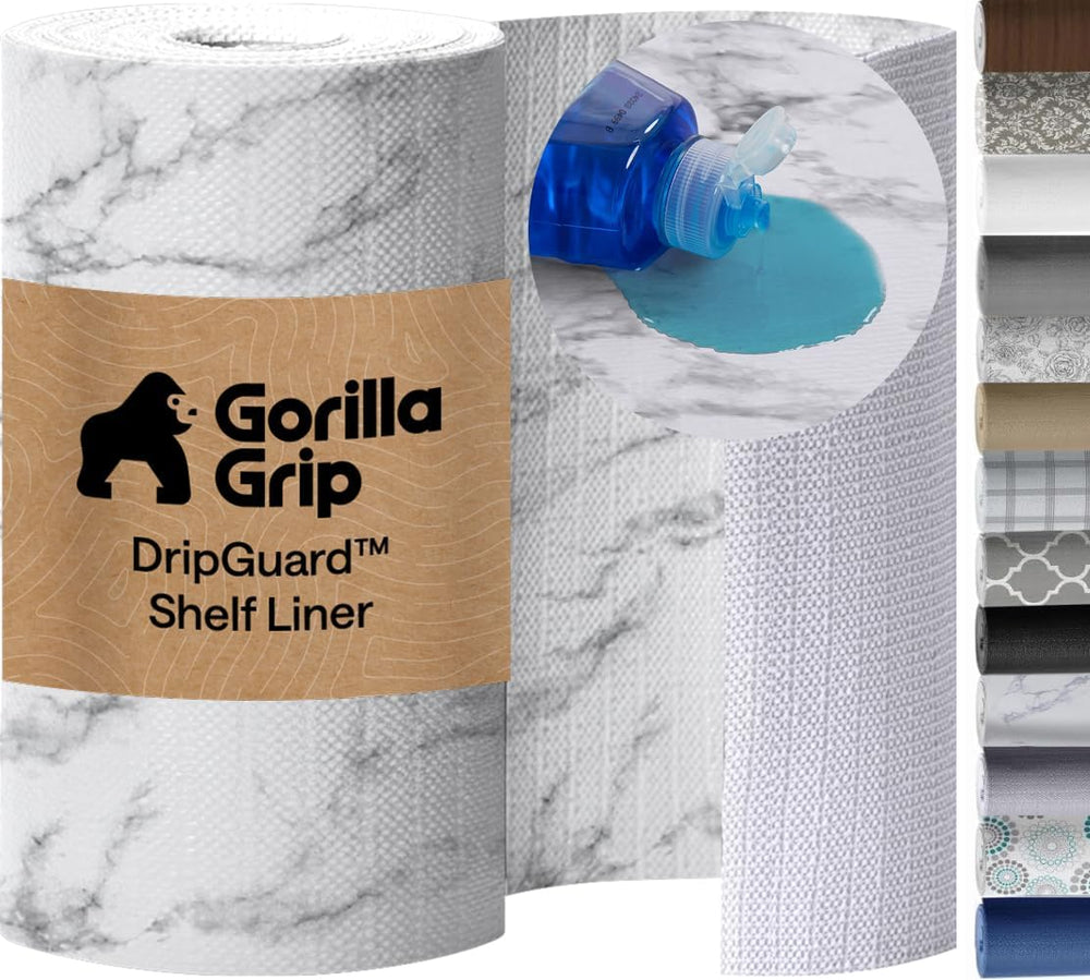 GORILLA GRIP Shelf Liner, Kitchen Drawer Protector, 12x240 Marble