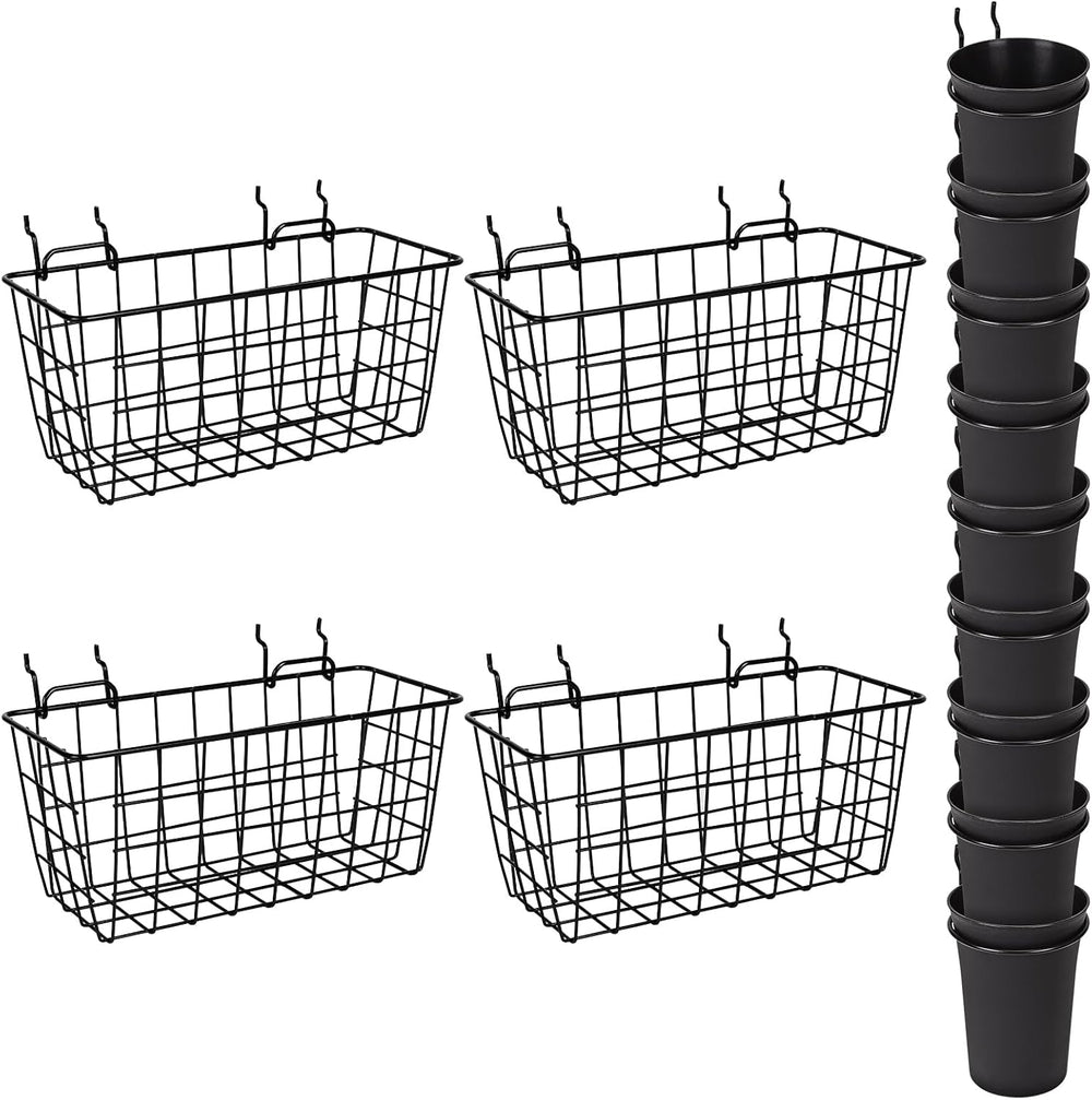 Peg Board Organizer Accessories for 1/8" & 1/4" Pegboards, 13 P...