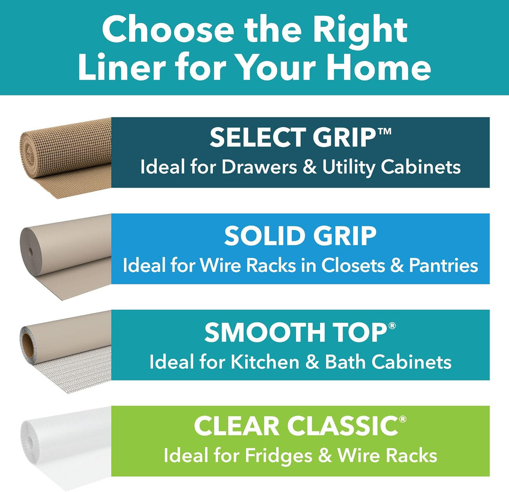 Smooth Top EasyLiner for Cabinets & Drawers, Easy to Install, Shelf Paper...