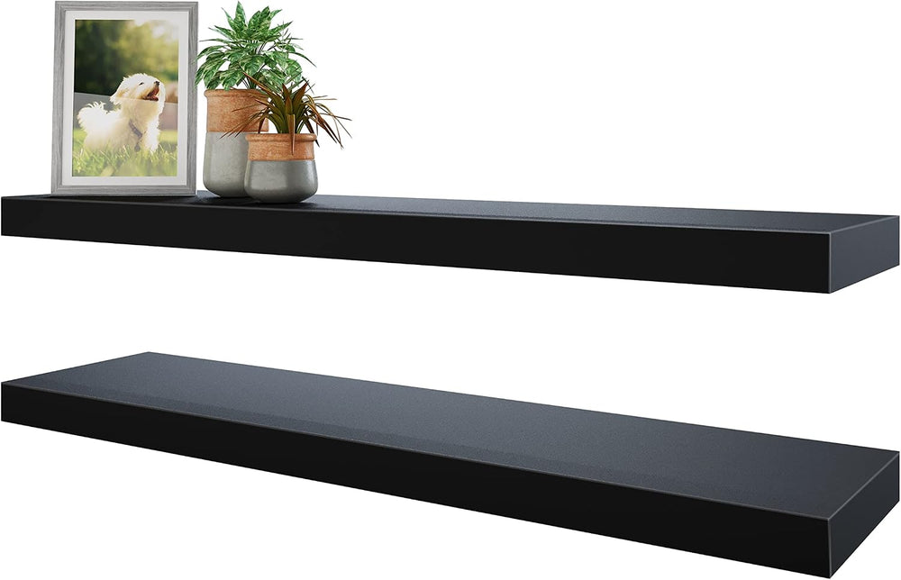 BAMEOS Floating Shelves, 31W x 8D Wall Mounted Display Shelves with Invisible...