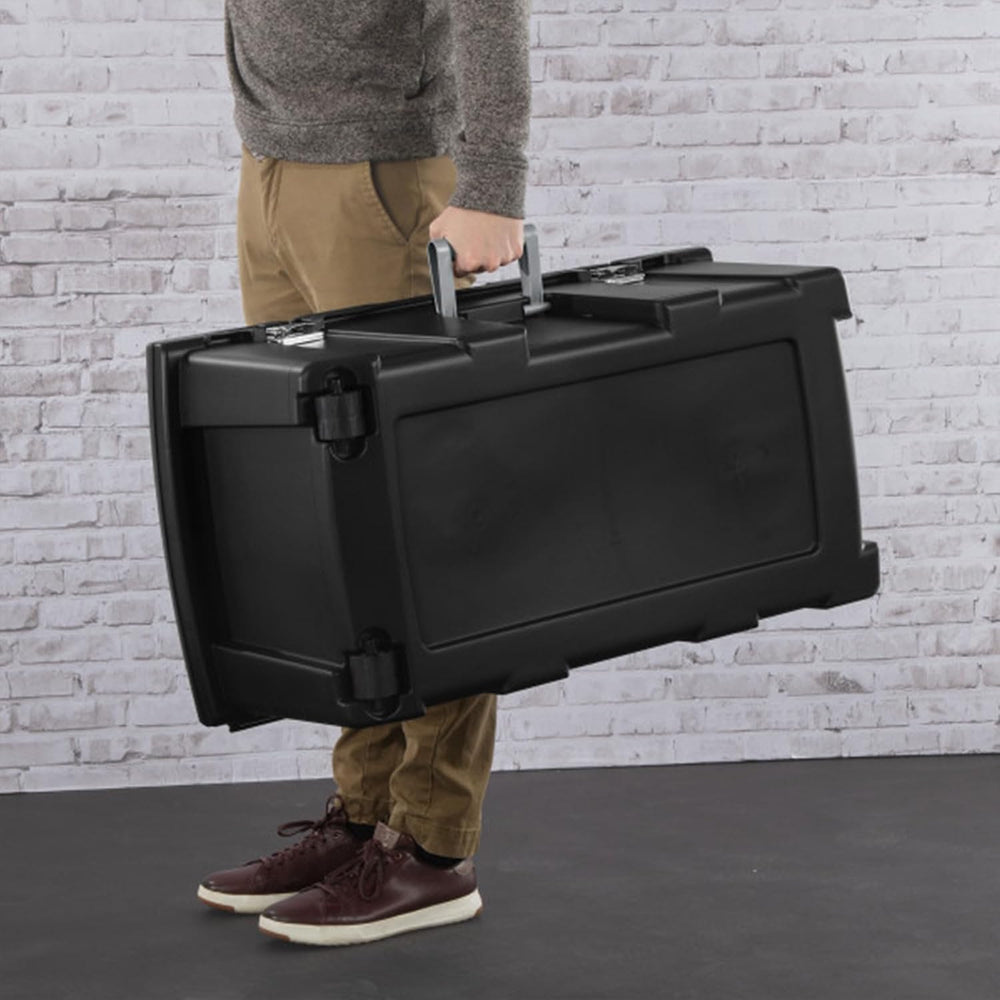 Sterilite Footlocker, Stackable Storage Bin with Latching Lid, Wheels and Han...