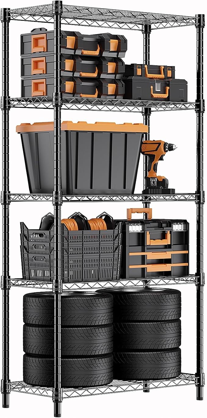 1250 lbs Storage Shelving Utility Shelving Unit 5-Tier Utility Shelving Unit