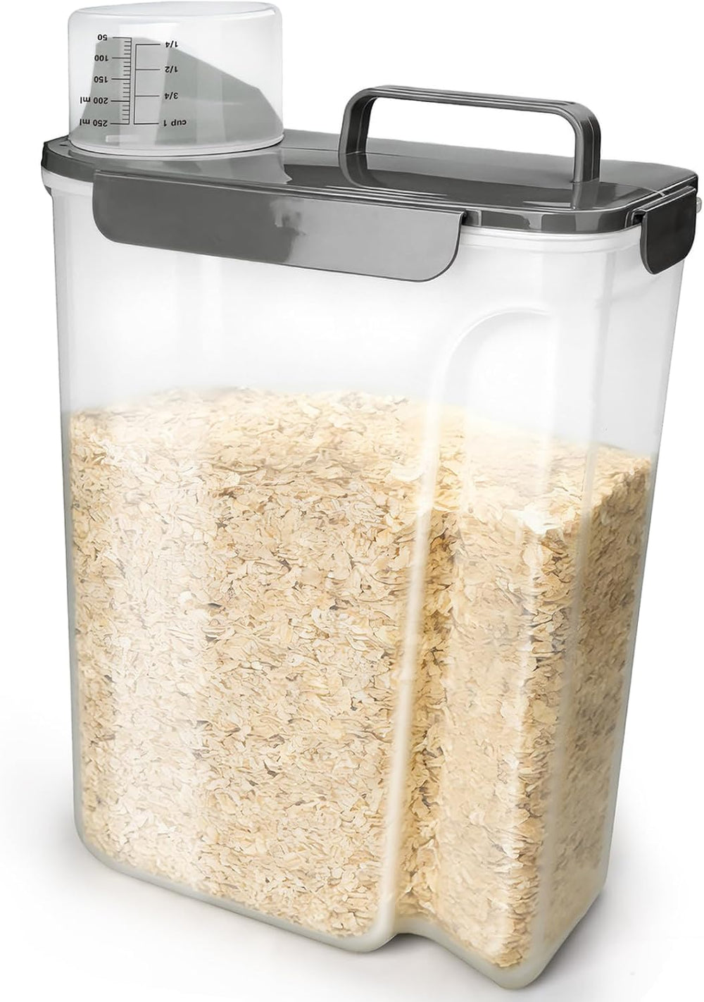 Komzon Rice Storage Containers, Rice dispenser with Pouring Spout Portable Ha...