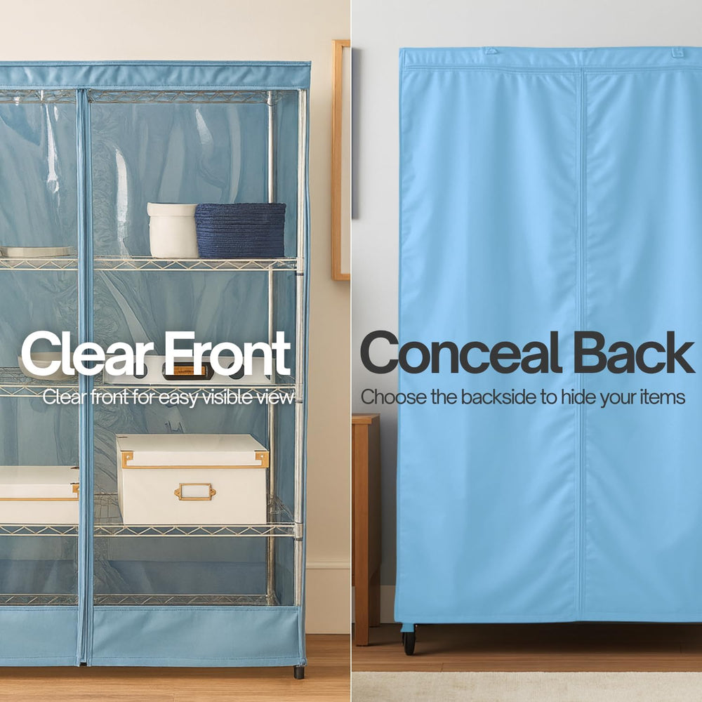 Formosa Covers Waterproof Storage Shelving Rack Cover with Clear Front PVC Pa...