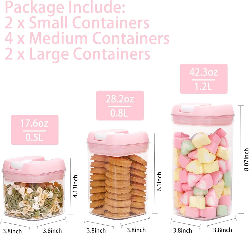 Airtight Food Storage Containers -8 Piece Plastic Airtight Containers