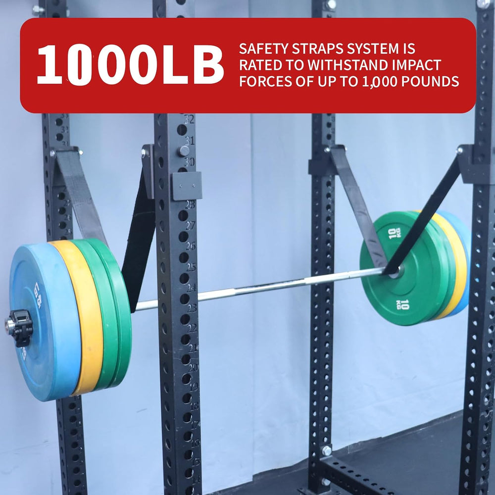 MARLANG Power Rack Attachments Safety Straps Squat Rack Attachments Fit 3x3 P...