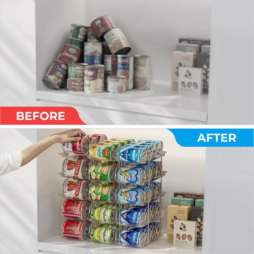 Can Organizer for Pantry 5 Tiers Rolling Can Storage Cupboard