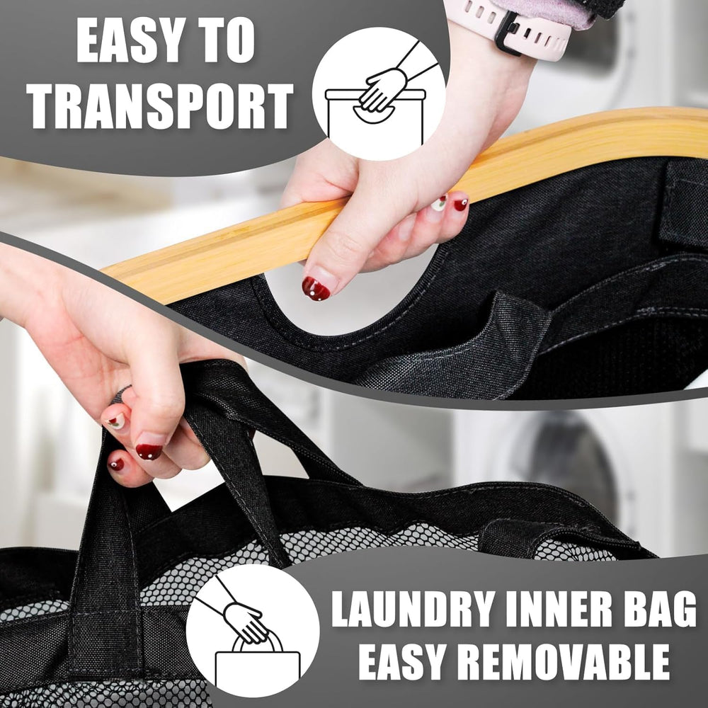 Hampers for Laundry Basket with Lid, 160L Large Laundry Hamper 3 Section