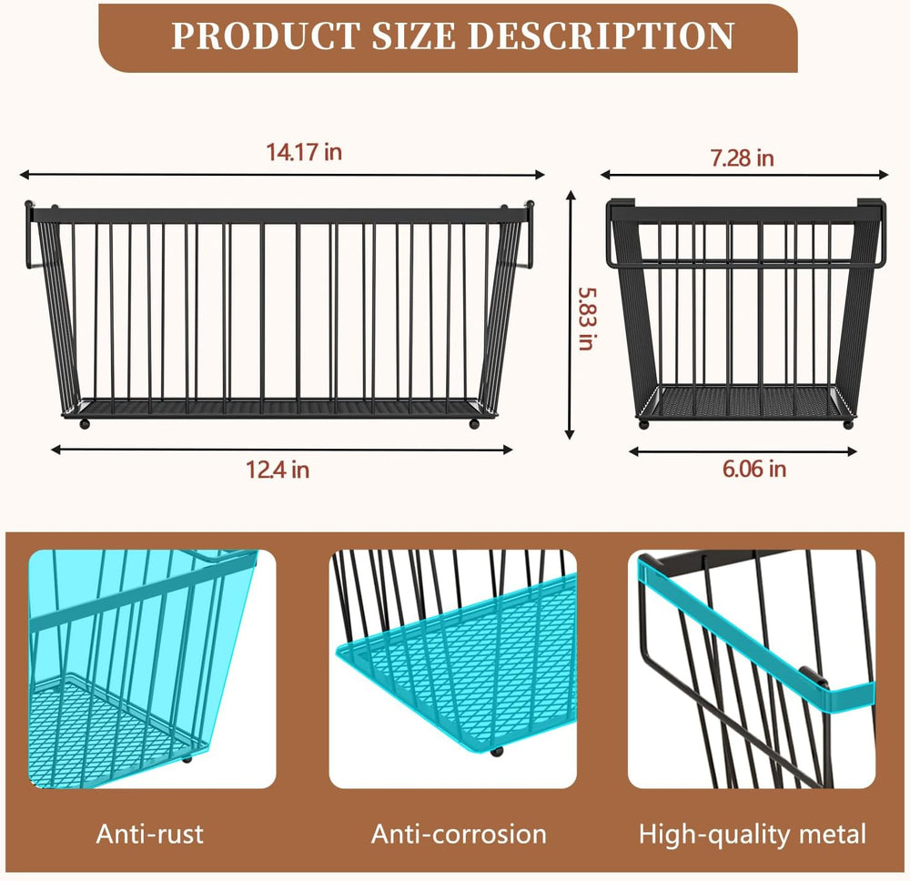 Enhanced Leak-Proof Bottom, Freezer Organizer Bins for 7 Cu.Ft,6 Pack