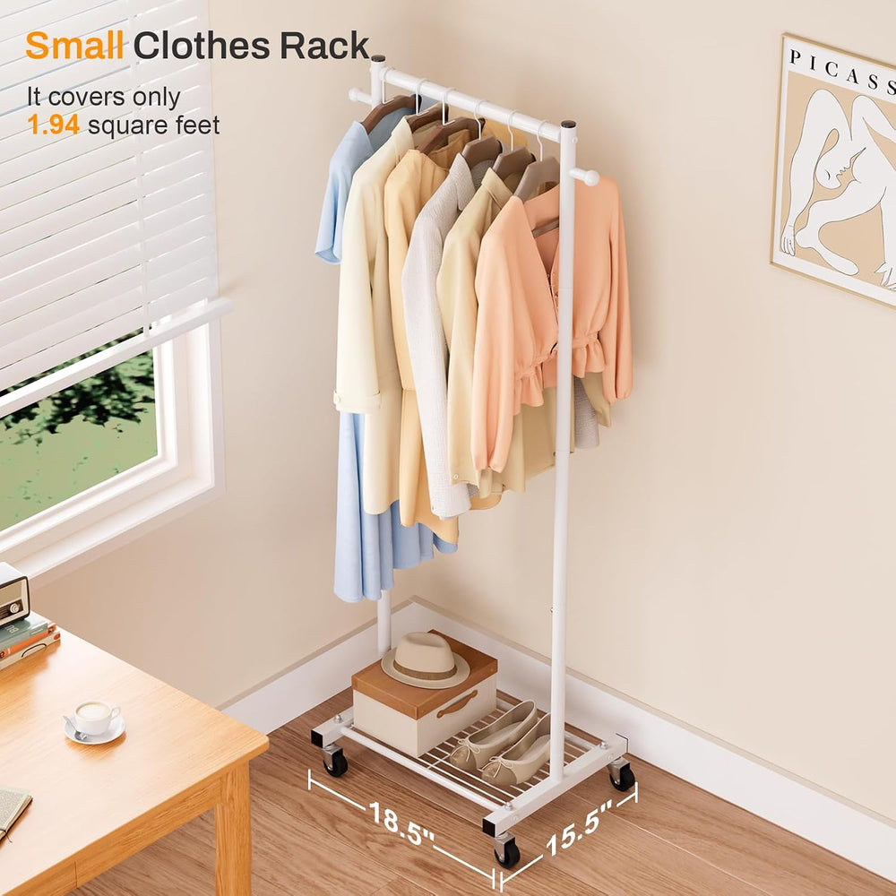 MISSLO Small Clothes Racks for Hanging Clothes Clothing Rack with Wheels 60&q...