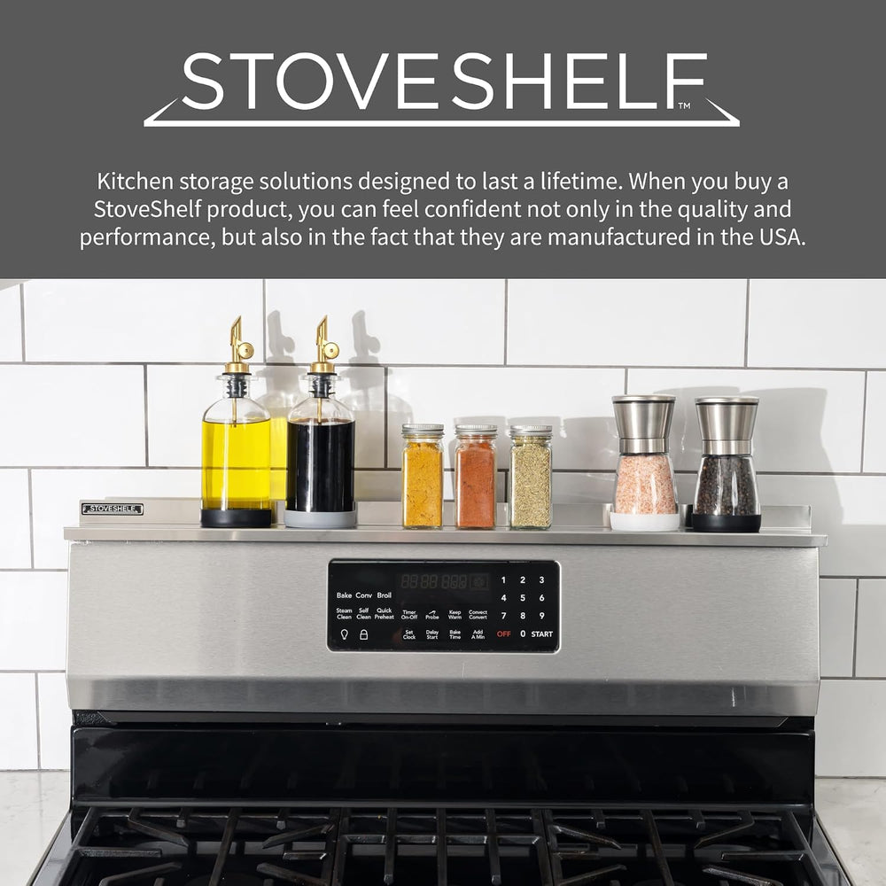 StoveShelf 30" Length Stainless Steel Finish Magnetic Shelf for Kitchen ...
