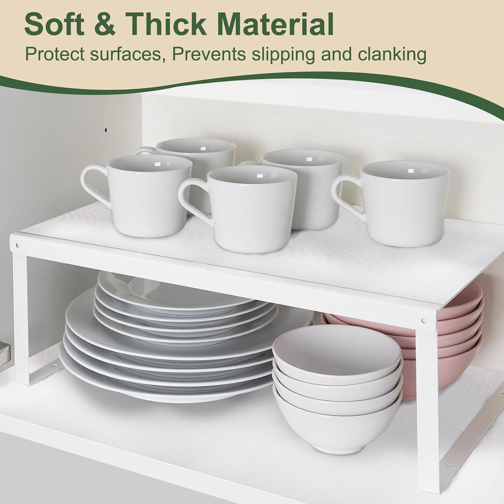 Practical White Non-Slip Shelf Liners for Kitchen Cabinets 23.6in x 20FT